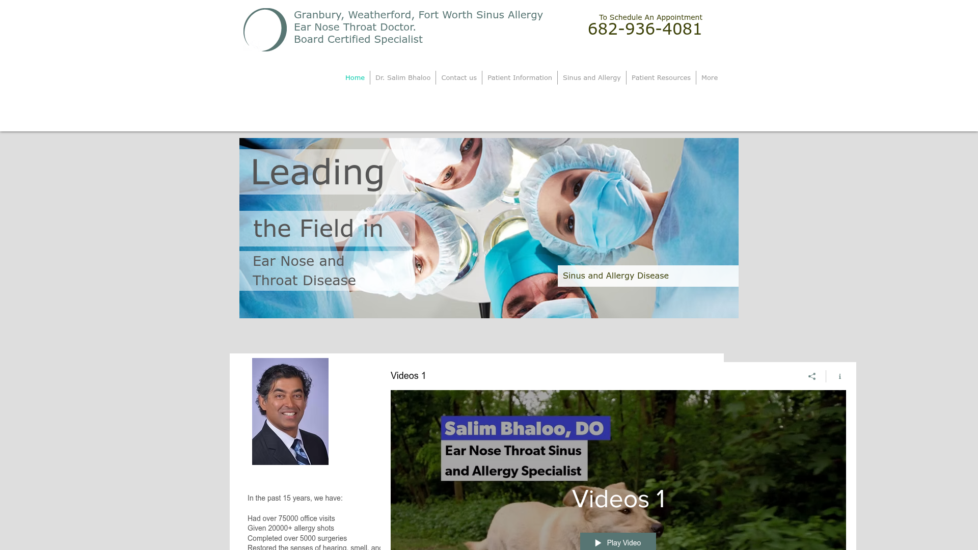 Salim Bhaloo DO, Ear Nose Throat ENT Sinus and Allergy Specialist, Texas Sinus and Allergy