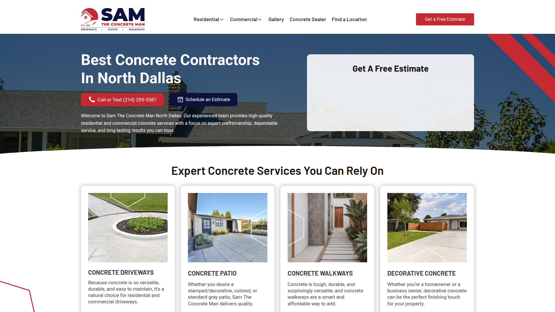 Sam The Concrete Man North Dallas