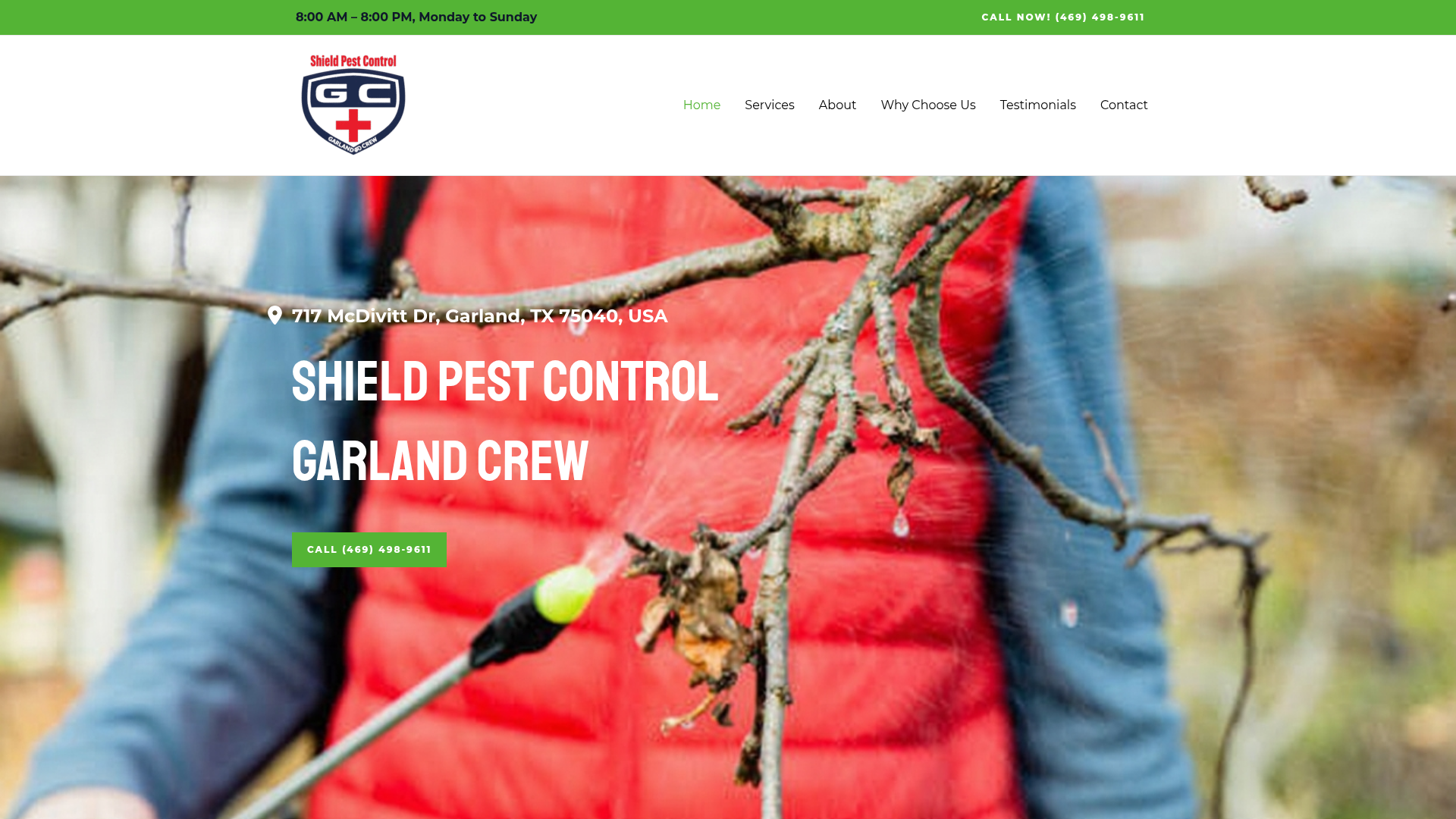Shield Pest Control Garland Crew