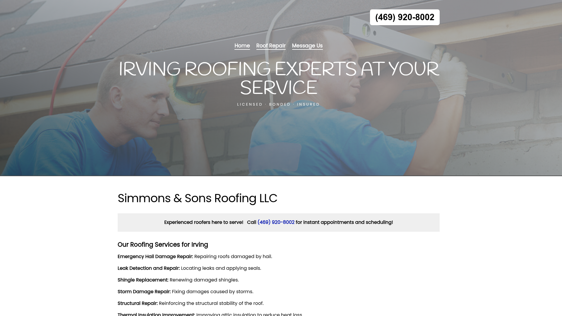 Simmons & Sons Roofing LLC