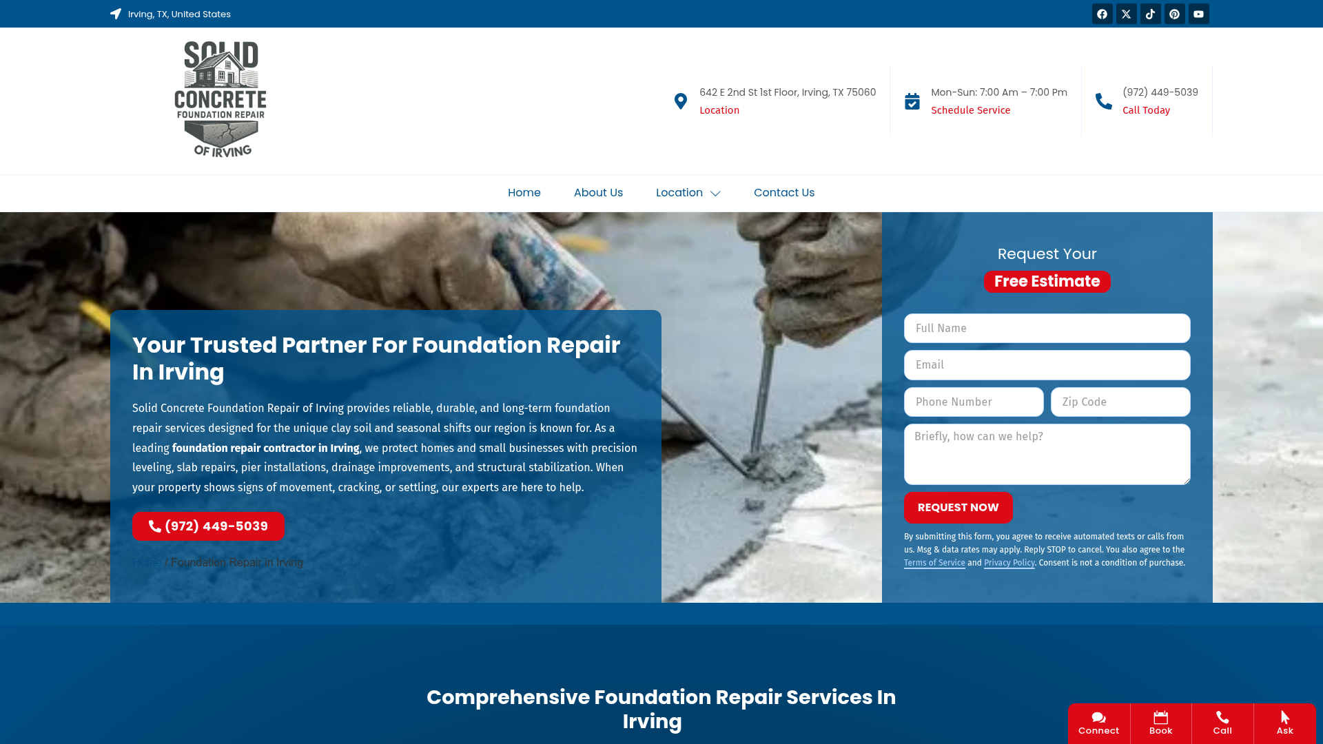 Solid Concrete Foundation Repair