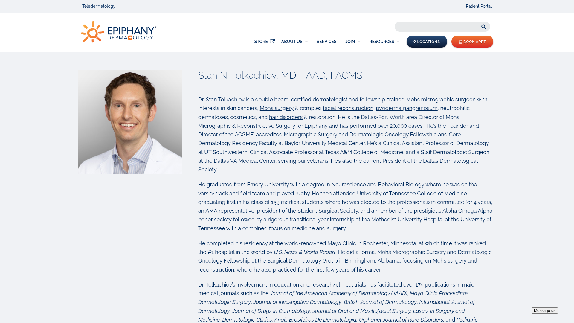 Stan N. Tolkachjov, MD, FAAD, FACMS