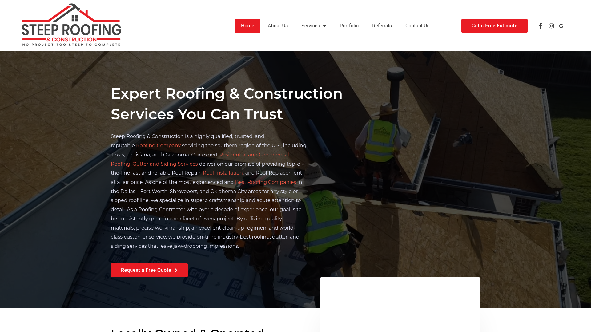 Steep Roofing and Construction
