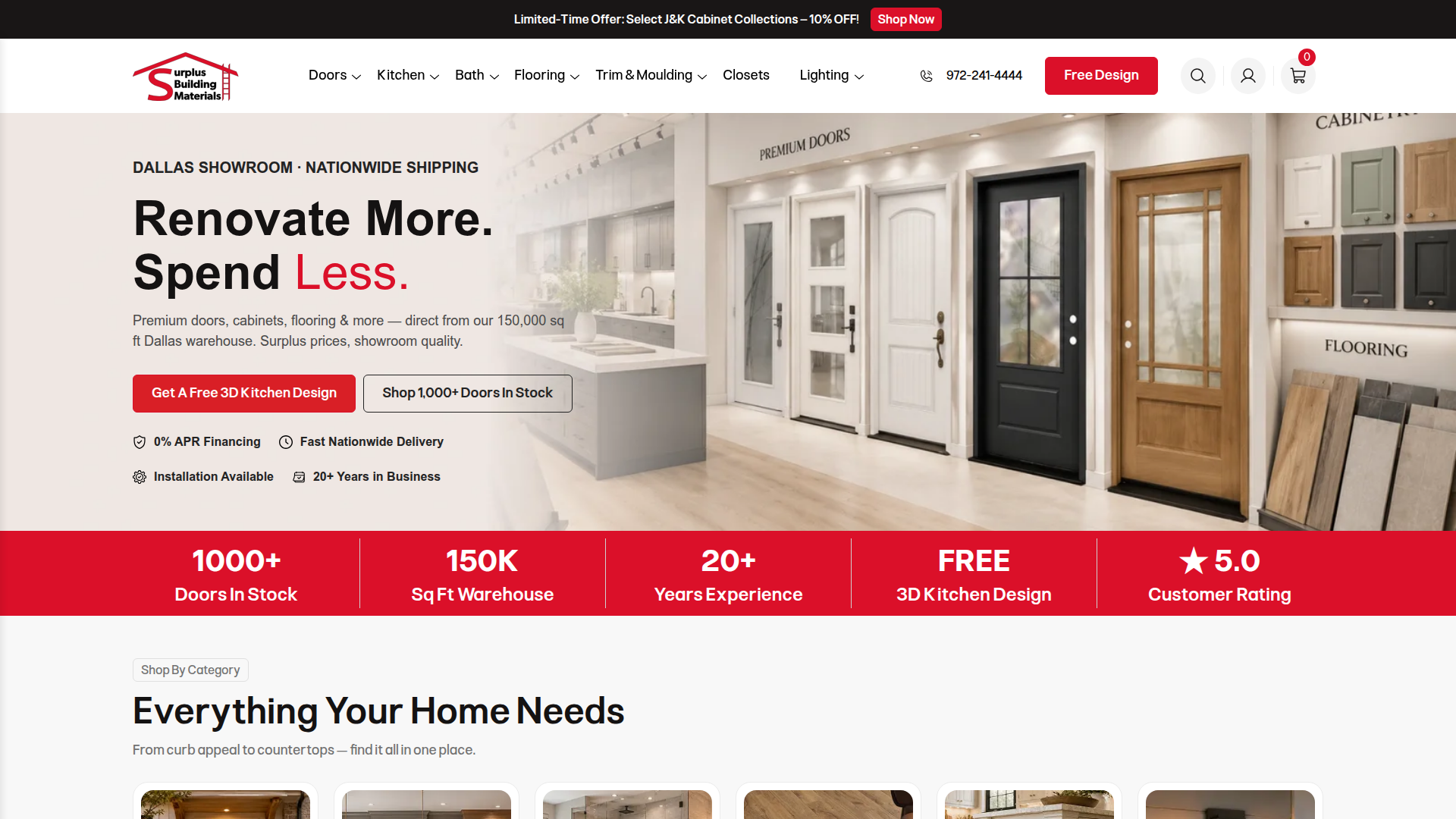 Surplus Building Materials (SBMTX) | Home Improvement, Doors, Kitchens, Floors, & Installation Experts in Texas