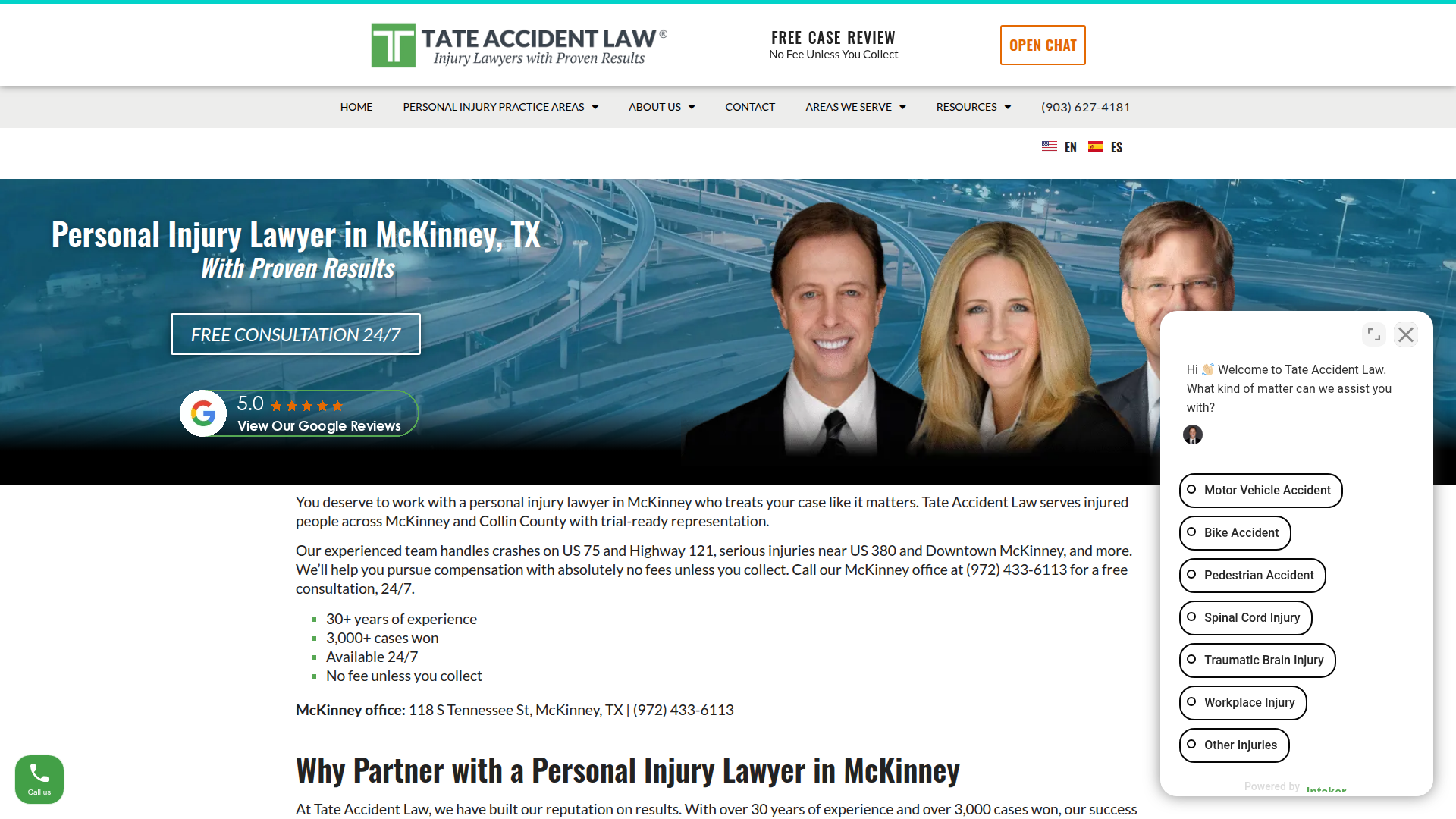 Tate Accident Law