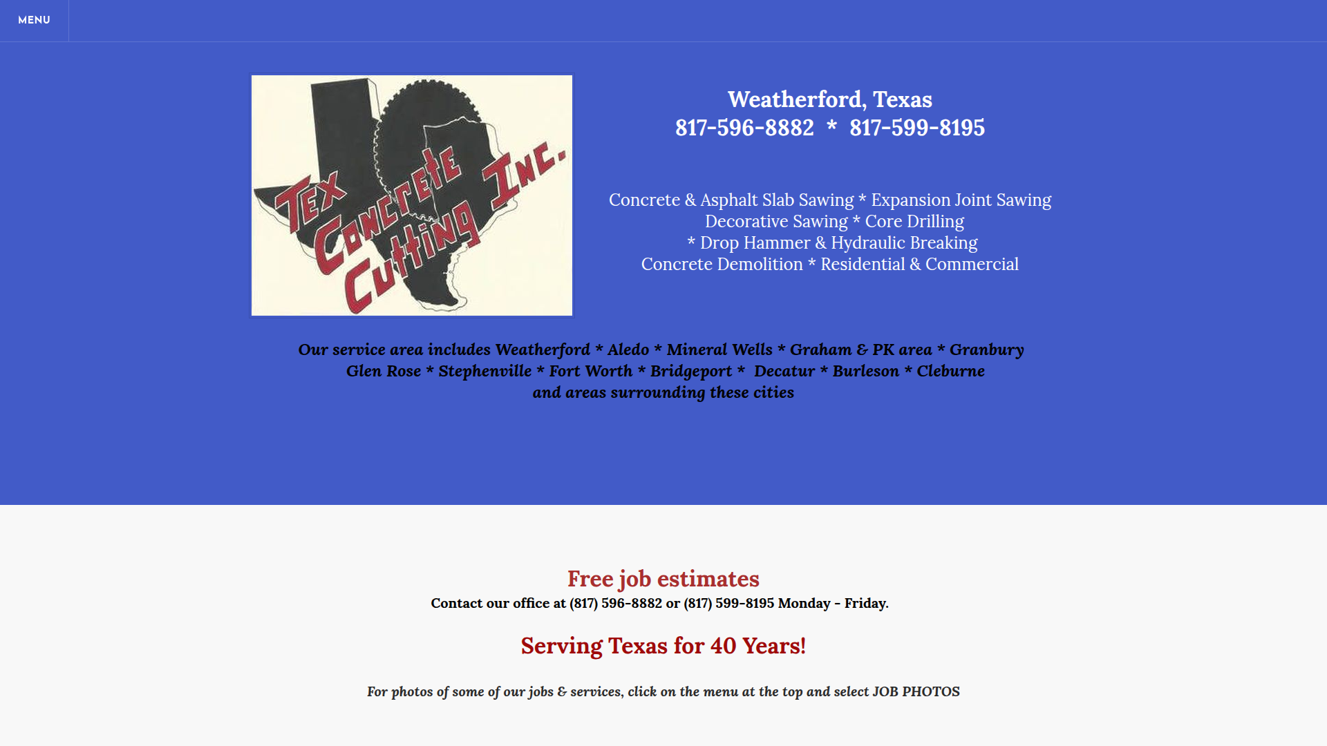 Tex Concrete Cutting Inc