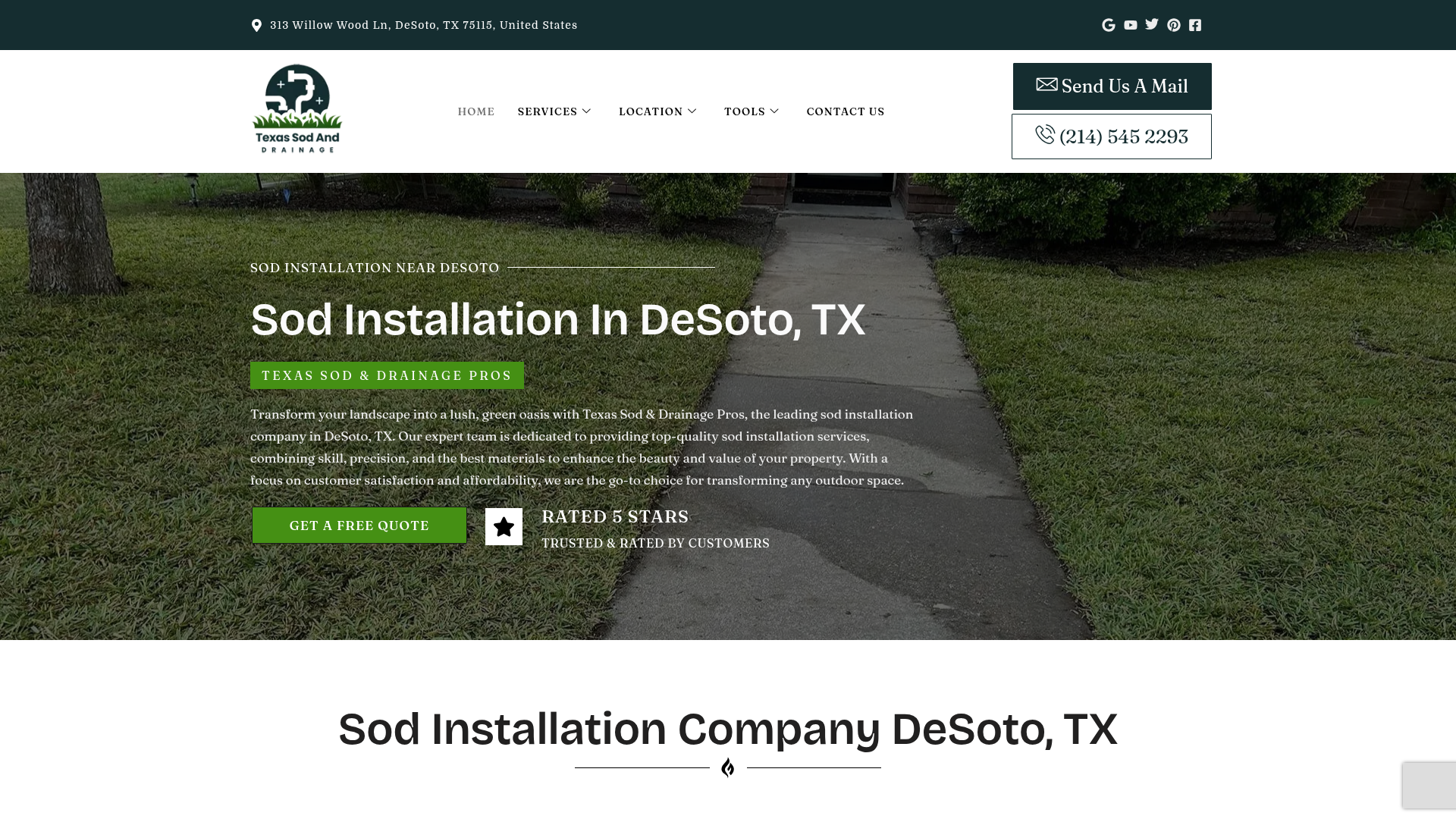 Texas Sod & Drainage pros