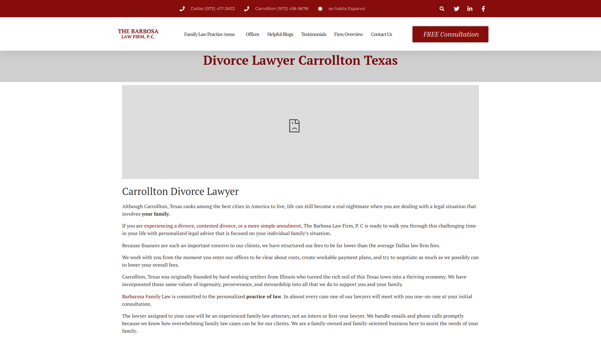 THE BARBOSA LAW FIRM, P. C.