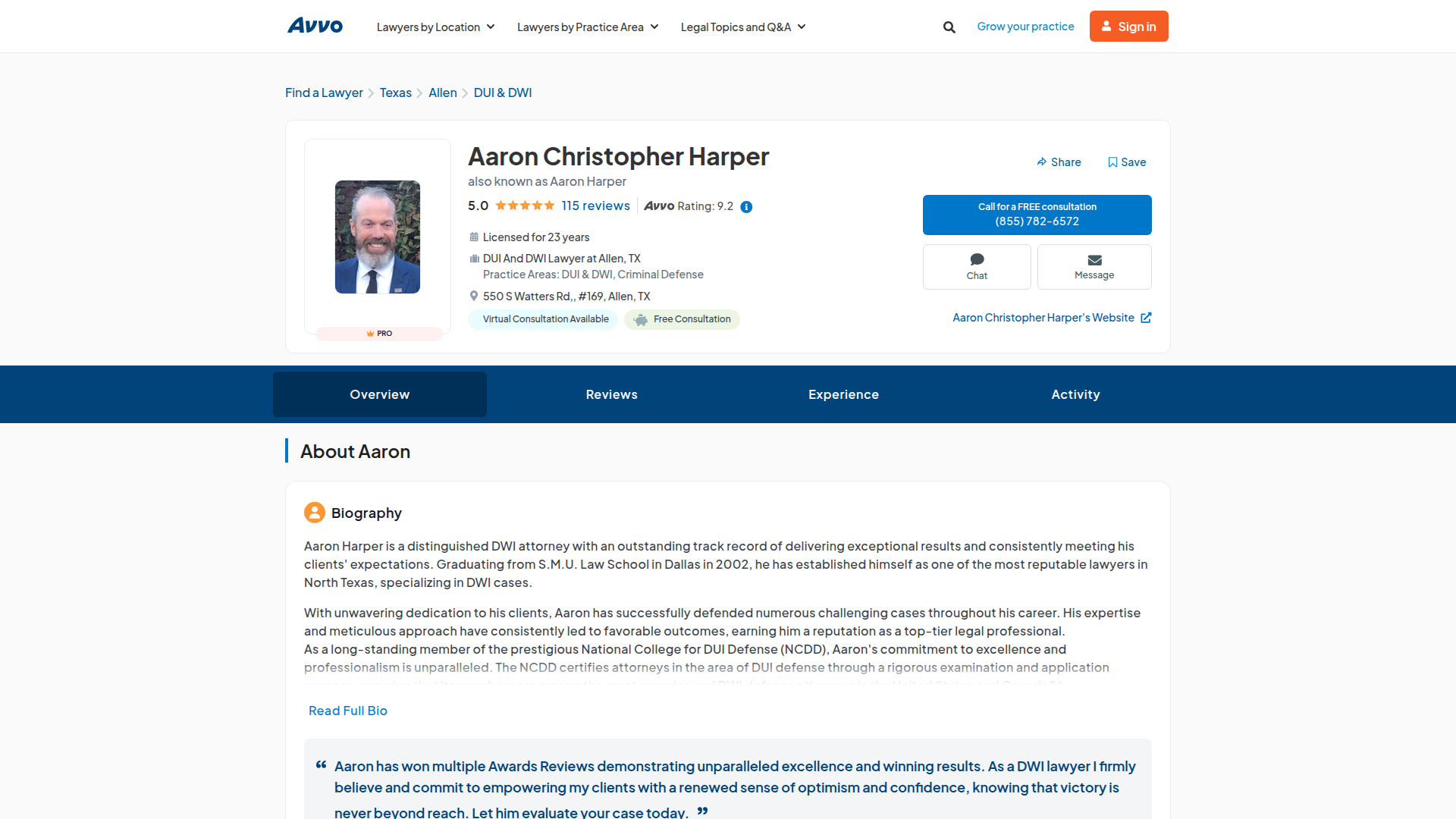 The Law Office of Aaron Harper, P.C.