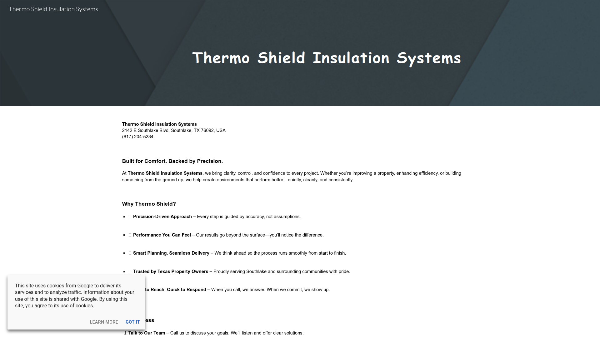 Thermo Shield Insulation Systems