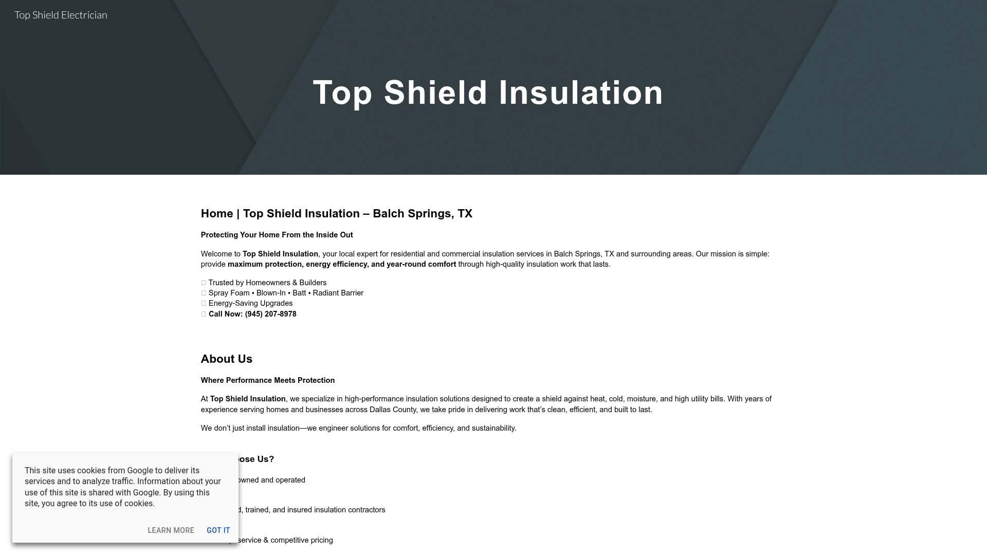 Top Shield Insulation