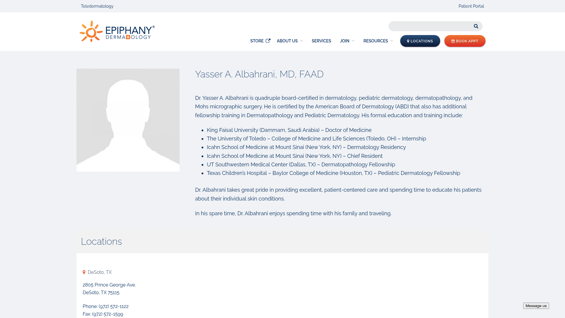 Yasser Albahrani, MD | Quadruple Board-Certified: Dermatology, Mohs Surgery, Pediatric Dermatology, and Dermatopathology